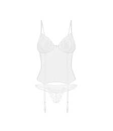 Alissium corset et string - Blancs